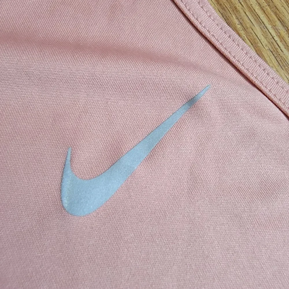 Nike Running Tank Top Dri-Fit Mesh Rose Gold Women's Size Small S See Through